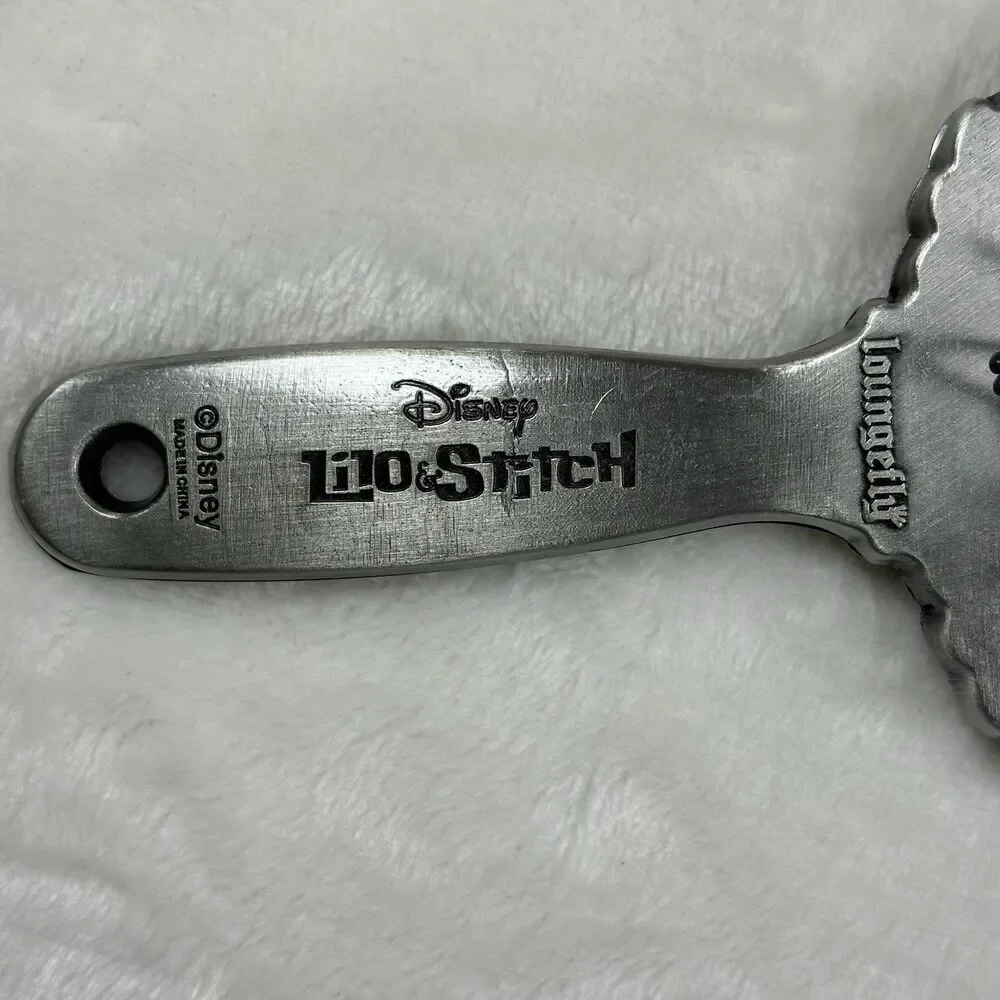 NEW Loungefly‎ Disney Lilo & Stitch Metal Hair Brush Silver Gothic Hawaiian Rare